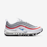 Nike Air Max 97 Metallic Silver Flash Crimson Racer Blue