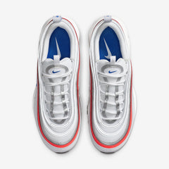 Nike Air Max 97 Metallic Silver Flash Crimson Racer Blue